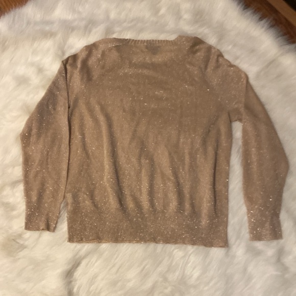 J. Crew Sparkling Tan Crew Neck Sweater - Picture 3 of 3